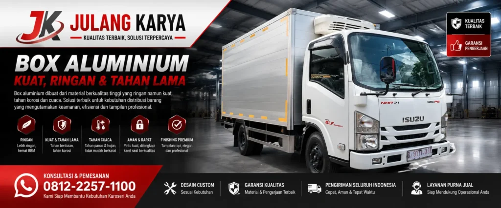 karoseri box aluminium 6 ban