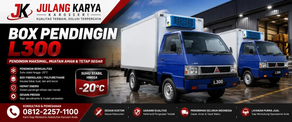 karoseri box fiberglas L300
