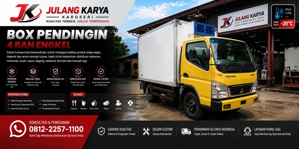 Box Pendingin Colt Diesel 4 Ban Standard Karoseri Julang Karya