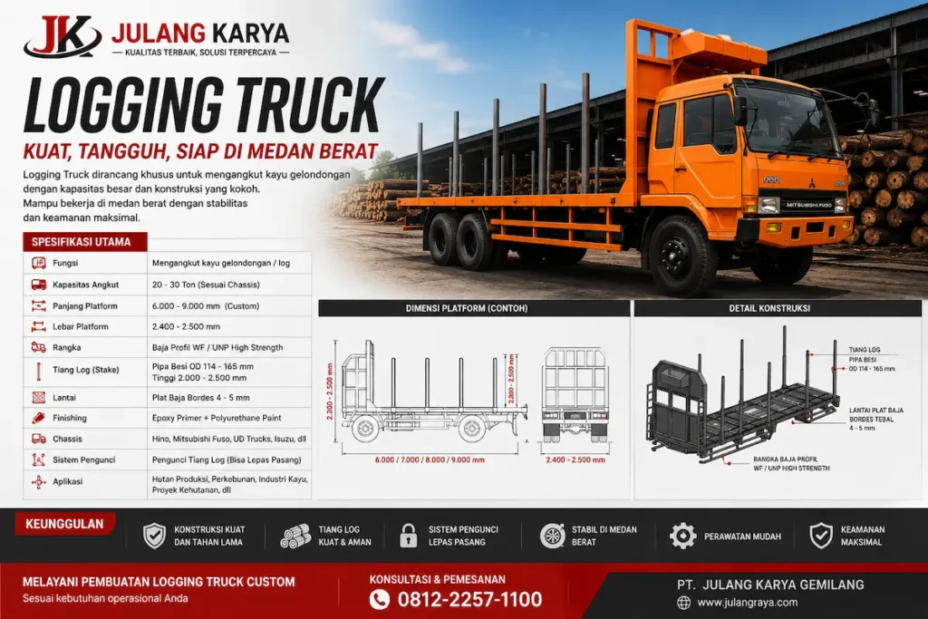 spesifikasi loging truck