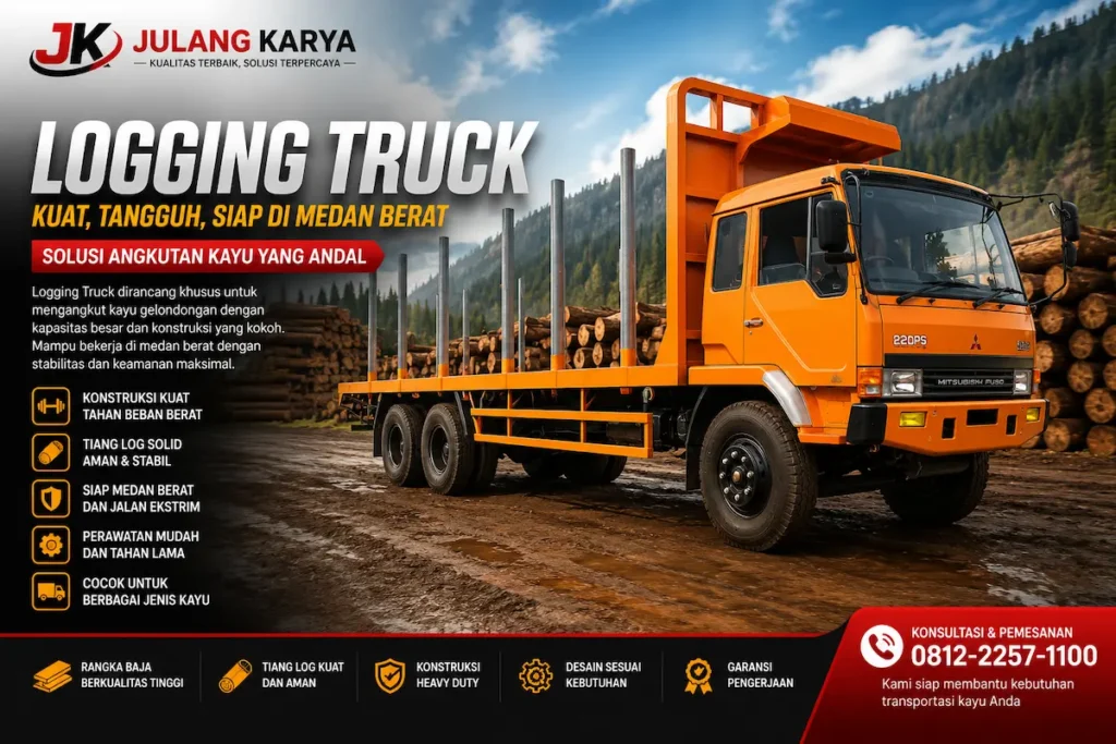 loging truck on site